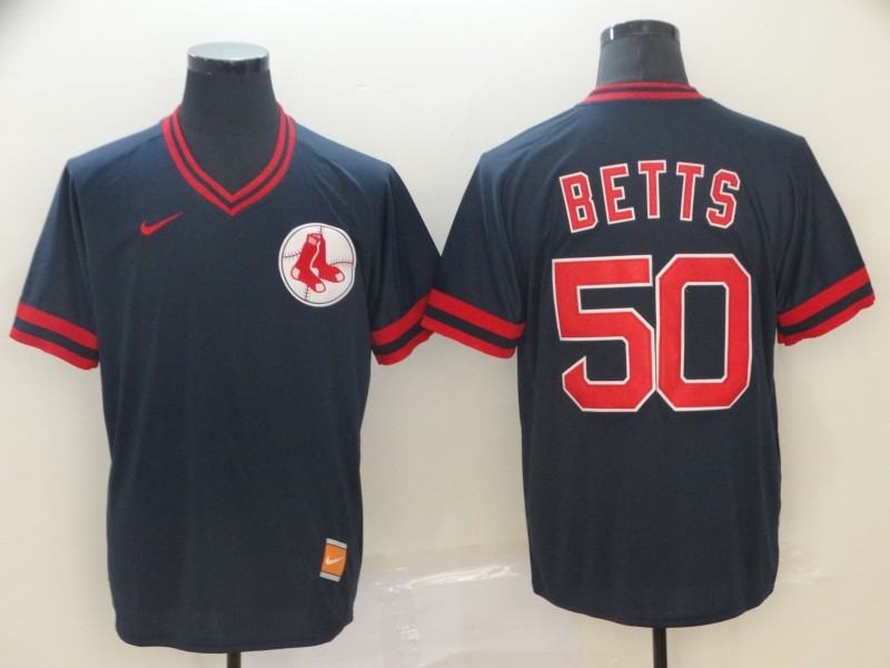 Men's Boston Red Sox Mookie Betts #50 Navy Jersey